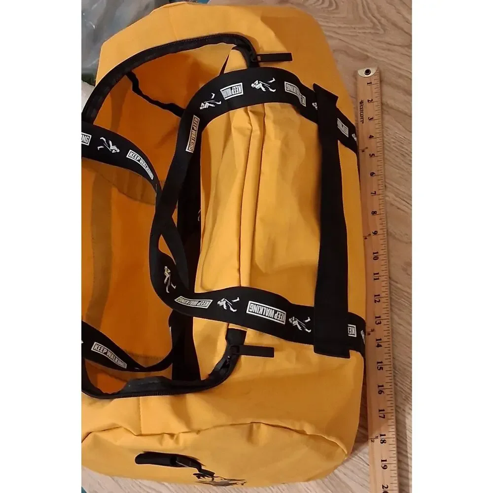Johnnie Walker Water Resistant Duffel Bag Travel Weekender Yellow Pre-owned